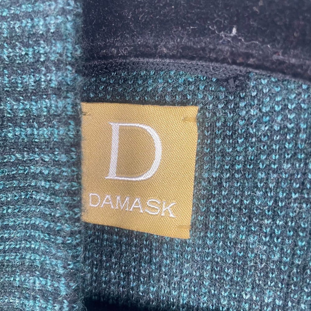 Damask Plaid Ruch Sleeve Button Swacket - Picture 2 of 6
